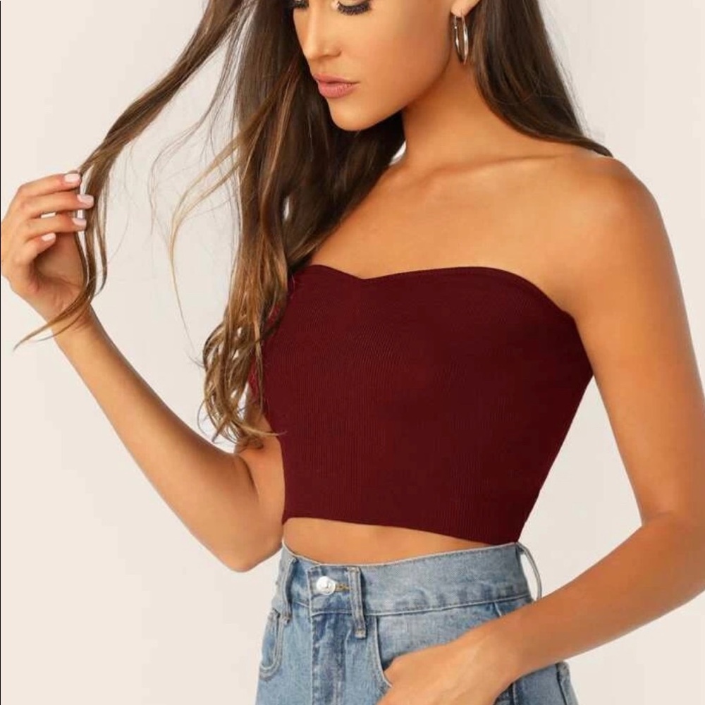 Women’s sweetheart neckline tube top